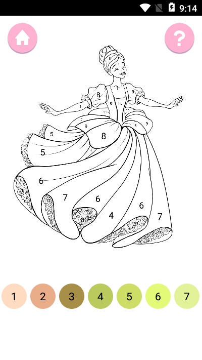 冰雪公主涂色画画v1.10截图1