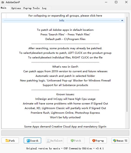 adobe全系列全家桶激活工具AdobeGenP截图1
