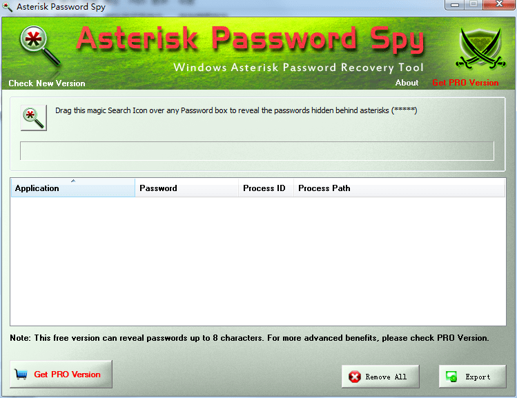 AsteriskPassword星号密码查看器截图1