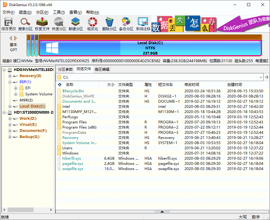 diskgenius中文单文件版电脑版截图4