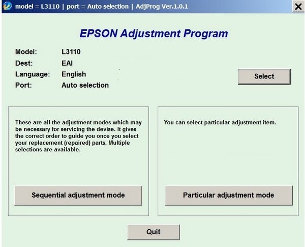 爱普生l3118打印机废墨清零软件截图1