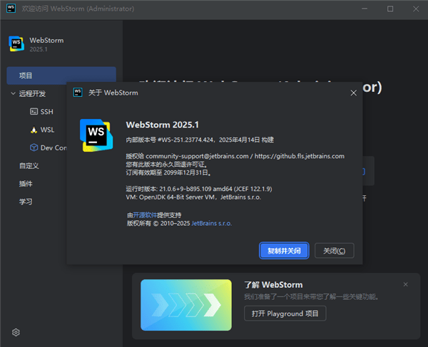 JetBrains WebStorm 2025中文版截图1