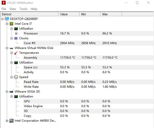 cpuid hwmonitor电脑版截图2