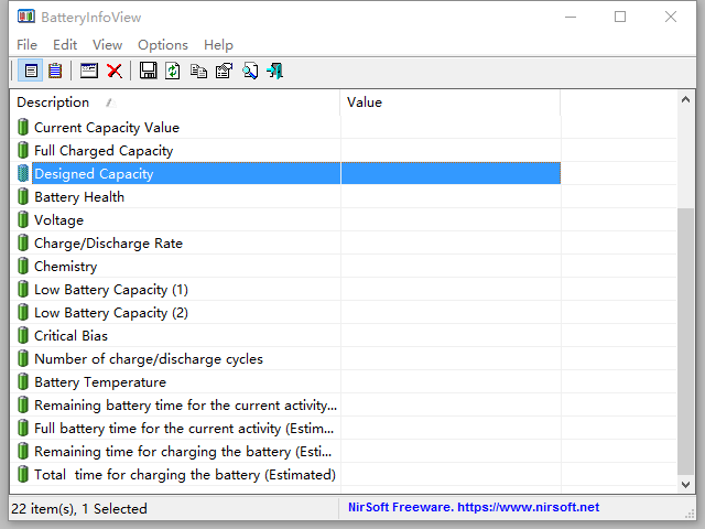 batteryinfoview笔记本电池检测软件截图3