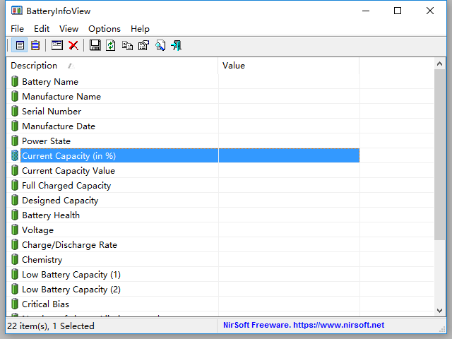 batteryinfoview笔记本电池检测软件截图4