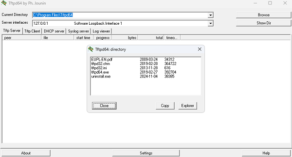 Tftpd64截图2