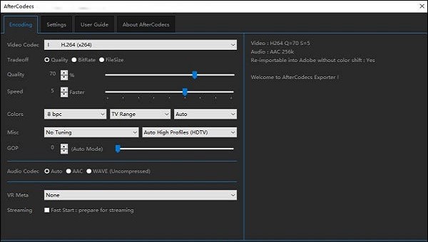 AfterCodecs本(AE渲染加速插件)截图2