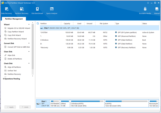 minitool partition wizard pro截图2