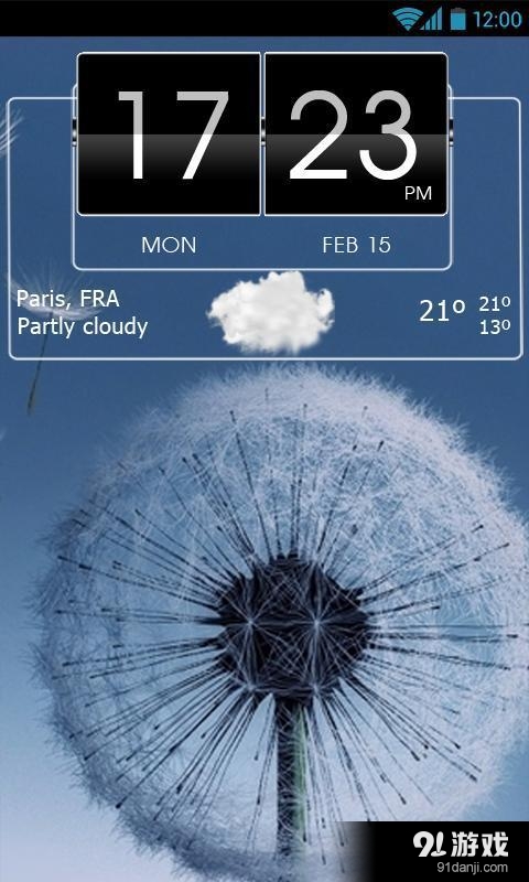 3D flip clock & world weather widget theme pack 6v1.11截图1
