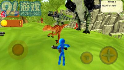 火柴人战争：狩猎恐龙游戏v1.6截图1