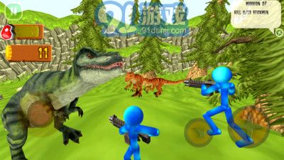 火柴人战争：狩猎恐龙游戏v1.6截图3