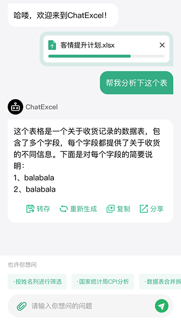 酷表ChatExcel自定义版v1.0截图3