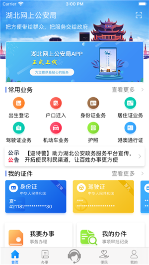 湖北公安政务服务网v1.10截图1