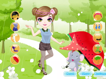 女孩在雨中装扮v1.8截图1