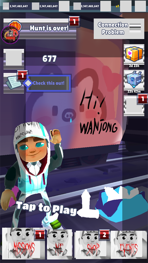 地铁跑酷ww角色滑板全定制版v5.1.3截图2