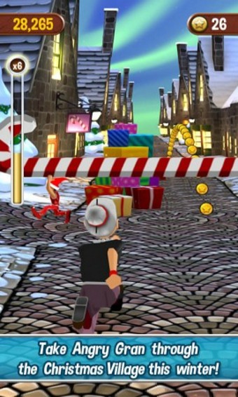 愤怒的老奶奶玩酷跑圣诞安卓版v1.6截图4