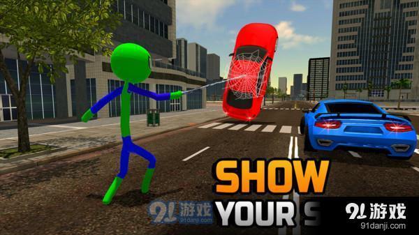 蜘蛛火柴人绳索英雄3v1.7截图2