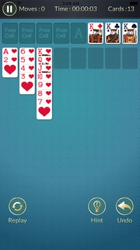 FreeCell Solitaire - card gamev1.7截图3