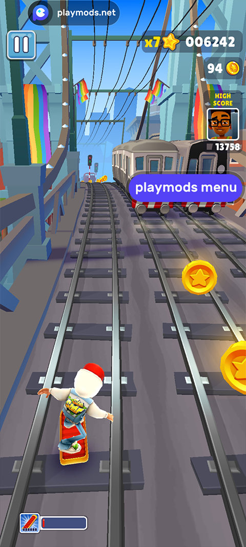 地铁跑酷幻影滑板解锁版v5.1.4截图1