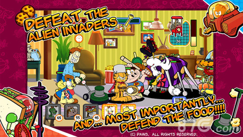 加菲猫总动员：食物大作战官网版v1.5截图1