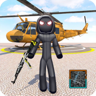 火柴人绳索英雄黑衣人无限金币版v3.4.190