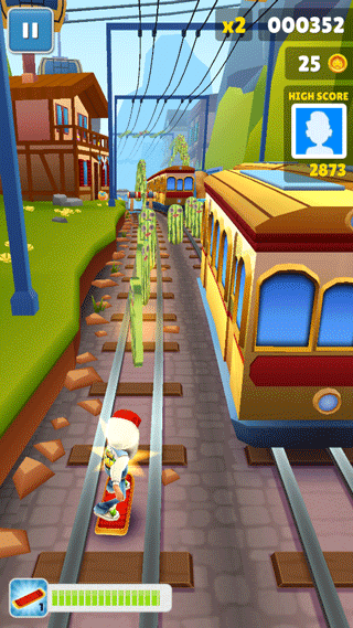 地铁跑酷西瓜条金币版v3.06.5截图2