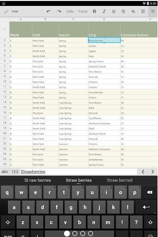 Google表格:GoogleSheets手机版v1.6.332.08.10截图1