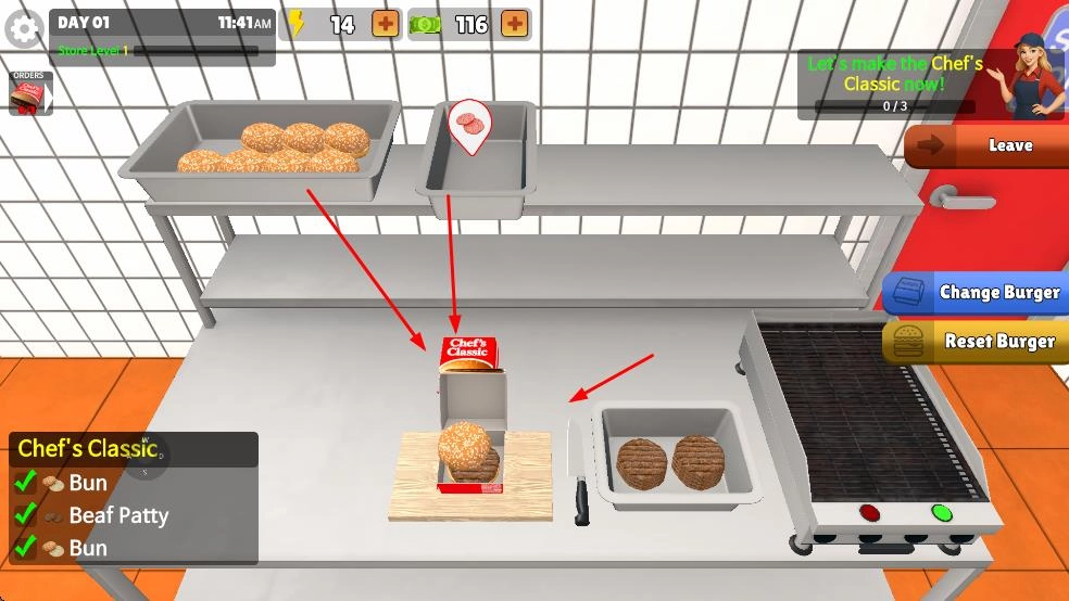 我的汉堡屋模拟器手机版截图2