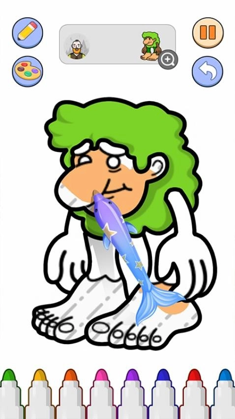 怪物绘画填色游戏截图2