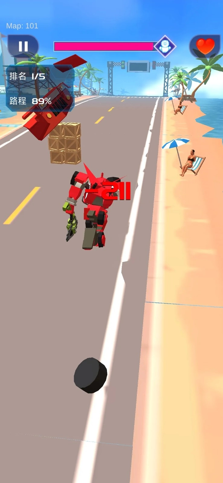 粉碎汽车机器人赛车截图3