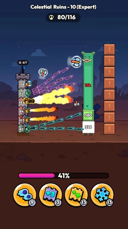 方块冲突塔防截图1