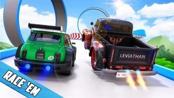 高空跑车热血竞技(Mega Ramp Car Stunts)截图1