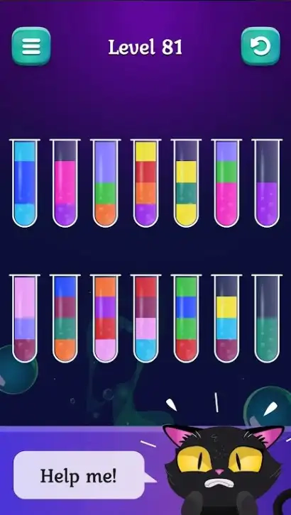 水瓶颜色排序(Water Sort)截图1