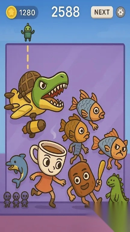 脑腐合并掉落谜题截图1