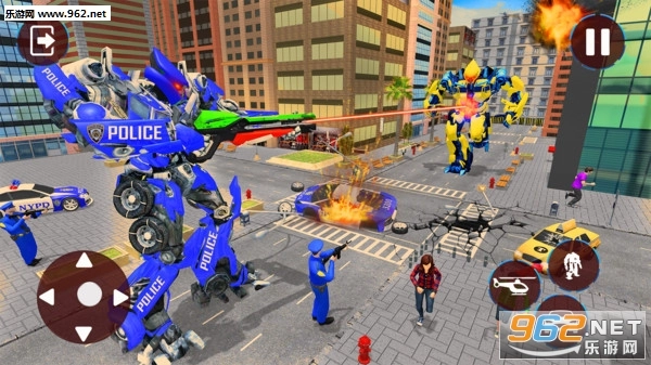 警察直升机机器人截图1