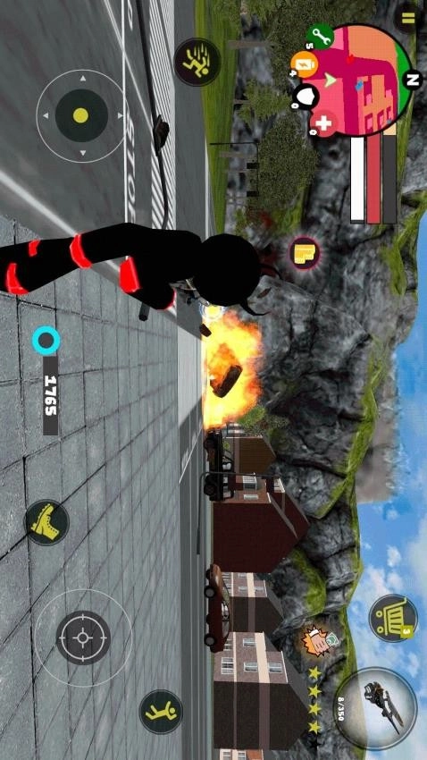 火柴人城市绳索英雄游戏截图1