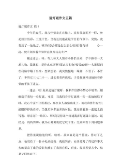 灯谜游戏作文，轻松掌握技巧，写出精彩内容